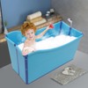 QUSKLISU Foldable Bathtub, Portable Collapsible Bathtub 22.45gal Capacity, Modern Plastic