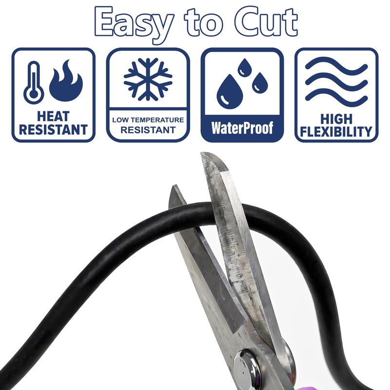 Orgthin 20FT Backer Rod 1/8 inch, Black Rubber Caulk Saver,