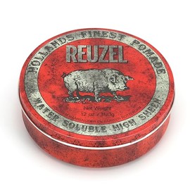 Reuzel Red Pomada soluble en agua de alto brillo - No requiere secado - Fija y da brillo al cabello todo el día sin desarmarse - Fácil de lavar - Sutil aroma a vainilla y cola - Fórmula vegana - 340g