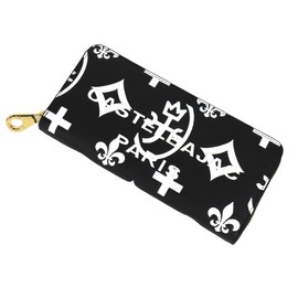 Castelbajac 068633 Round Zipper Long Wallet, Claire Accessories, black