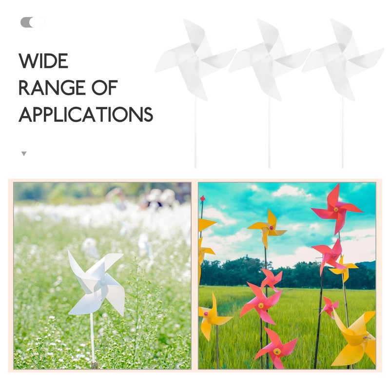 ABOOFAN 24 pcs Windmill DIY Kit, White, Paper Windmill, Can