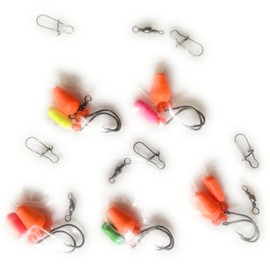 5 - Hi*Low - Pompano Rig, Surf Fishing Rig, Fishing Rigs, Double Drop Rig - Pompano, Snappers, Whiting, Drum, Spots, Etc Hand Tied w/ 30Lb Mono Line: Multi-Colored Floats