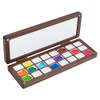 PH PandaHall Empty Watercolour, 24 Grids Washable Walnut Paint Bowl