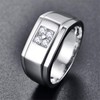 Bonlavie Mens Wedding Rings Anniversary Band 925 Sterling Silver Round