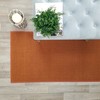 Kapaqua Custom Size Burnt-Orange Solid Plain Rubber Backed Non-Slip Hallway