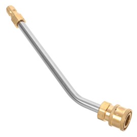 MERRYHAPY Curva De 30 Grados para Hidrolavadora Varilla De ExtensióN De Acero Inoxidable De 17Cm con ConexióN RáPida 1/4" para Limpieza De Autos Y Espacios De DifíCil Acceso