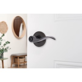 BRINKS – Transitional Keyed Entry Wave Door Lever, Tuscan Bronze - Designed for Traditional and Transitional Homes and Blends Seamlessly with Interior Décor (E2418-150)