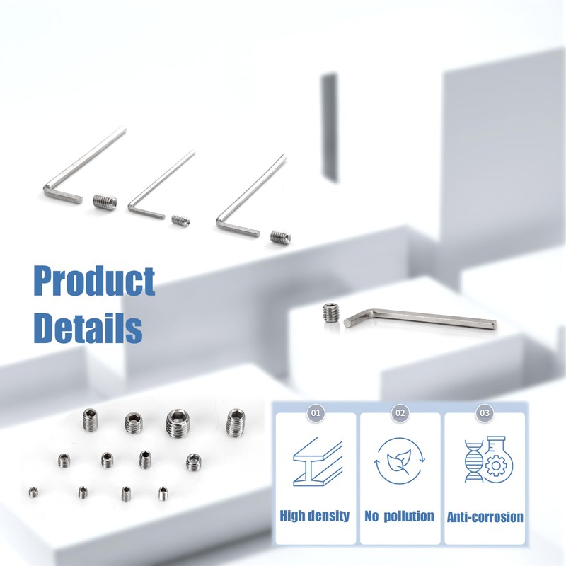 KOXXIAMOQ 595pcs Set Screws Assortment Kit, Allen Head Grub Screws,