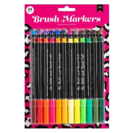 AMERICAN CRAFTS - BRUSH MARKERS - 24 COLORS