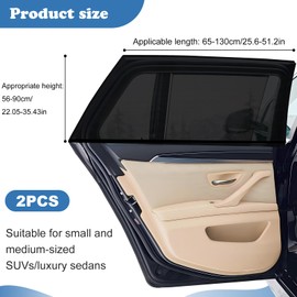 2 Pack Car Window Shades for Baby with Drawstring Storage Bag,Breathable Mesh Car Side Window Sunshades for Block UV Ray Mosquito, Elasticity Cars Sun Shade for Kids/Baby/Adults/Pets Fits All 98% Cars