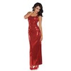 Underwraps Women's Sequin Dress Long, Red, Large