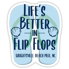 Wrightsville Beach Pier North Carolina Beach Souvenir Vinyl Decal Sticker 4 Inch