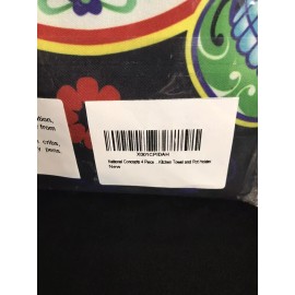 Kitchen Day of The Dead Calavera Skull Kitchen Set Of 4 Towel Apron Glove Pad