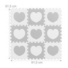 Relaxdays Puzzle Mat Heart Pattern 18 Pieces Made of Non-Toxic