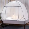 One-Touch Foldable Gray Mosquito Net with Integrated Floor 150x200cm