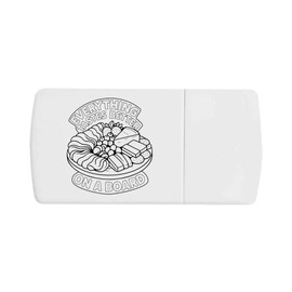'Everything Tastes Better On A Board' Pill Box with Tablet Splitter (PI00035230)