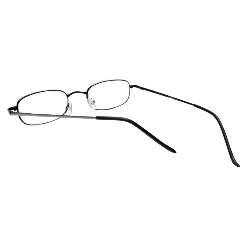 Calabria D-1 Metal Reading Glasses in Pewter Silver +2.00