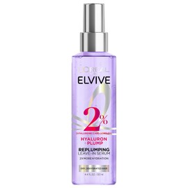 L'Oréal Paris L'Oreal Paris Elvive Hyaluron Plump Moisture Suero para cabello deshidratado y seco con complejo de cuidado de ácido hialurónico, sin parabenos, 4.4 onzas líquidas