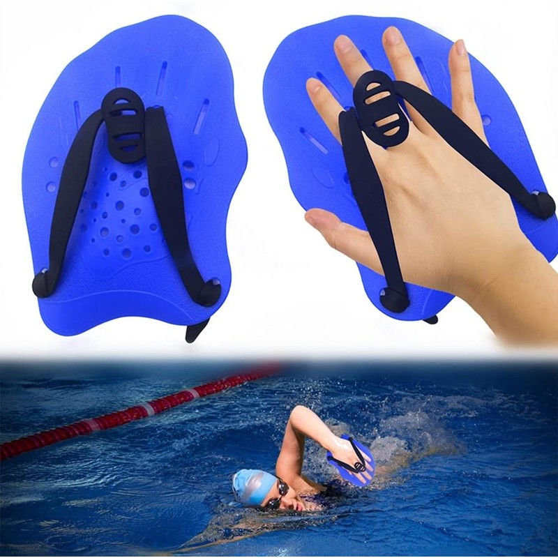 Swim Hand Paddles Swimming Training Paddles with Adjustable Straps Contour