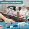 Geiserailie Blue Detectable Bandages - 120 Pack Flexible and Waterproof