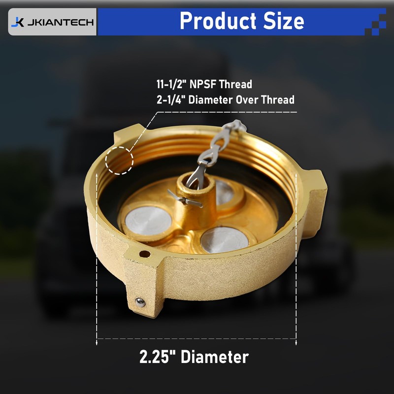 JKIANTECH Non-Locking Saddle Tank Fuel Cap Female, Fits for Ford