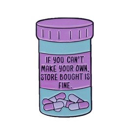 Ficsowy Enamel Lapel Pins If You Can’t Make Your Own Store Bought is Fine Brooch Mental Health Awareness Badges Fashion Pins Clothing Backpack Badge Accessories Gift (Pink)