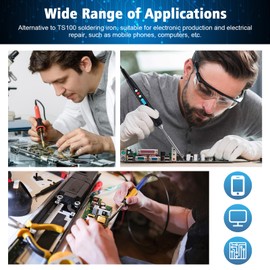 7 Mini Stainless Steel Soldering Tips Replace Ts100 Soldering Iron, Portable Outdoor Soldering Iron Kit, Mini Digital Soldering Iron Replacement (TS-B2 (The Limited Price is 8.99)