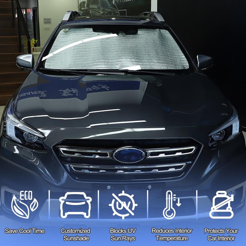 Windshield Sunshade Kit for Subaru Outback 2020-2025 (with Eyesight) Front