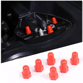Car Engine Strut Tower Screw Cover Caps for Corvette C8 Stingray Z06 2020-2024, Car Decoration Accessories (Red)