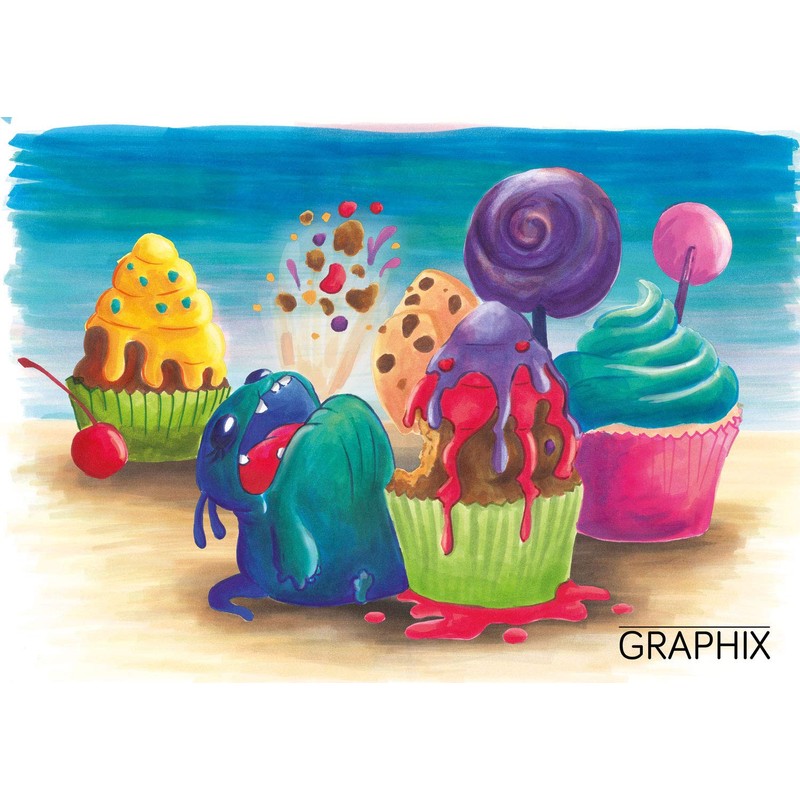 Marabu 0148000000100 Sketch Marker Graphix Set of 12 Sugarholic Japanese