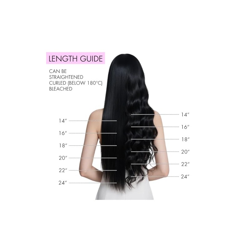 EINbeauty Clip In Extensions Echthaar 7St√ºcke 120g 40cm Extensions Echthaar