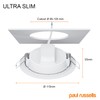paul russells LED Ceiling Downlights, 8W Slim Recessed Bathroom Downlights,