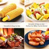 LAIYORA 10Pcs Steel Corn Skewers & Holders 5 Colours for