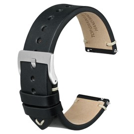 Anbeer Watch Band, Military Style Top Grain Leather, Quick Release Watch Balt