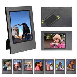 CAIYOULE Mini Photo Frame for Instax Mini 12/11/SE/EVO/99/40 3-Inch Instant Mini Film for Classic Polaroid 2.15x3.4-Inch Frame with DIY Magnetic Stickers - Black (10Pack)
