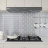 CHIHUT 6 Sheets 12''x12'' Brushed Silver Stainless Steel Subway Peel