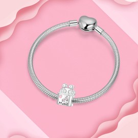 BIZK Charms Pendant 925 Silver for Bracelets, Compatible with European Bracelets and Necklaces for Women, Sterling Silver