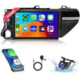 [2G+64G] Car Radio for Toyota Hilux 2015-2020, Hodozzy 10.1 inch Touch Screen Car Stereo with Carplay&Android Auto Mirror Link Backup Camera WiFi GPS FM HiFi RDS Split Screen Player