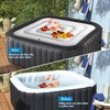 4.4Ft Inflatable Hot Tub Cover,Energy Saving Lid for Square Hot