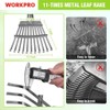 WORKPRO Heavy Duty Leaf Rakes 35-72" Adjustable Handle Metal Garden