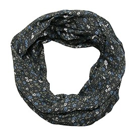 ACC Women's Floral Silk Loop Scarf, F Grey