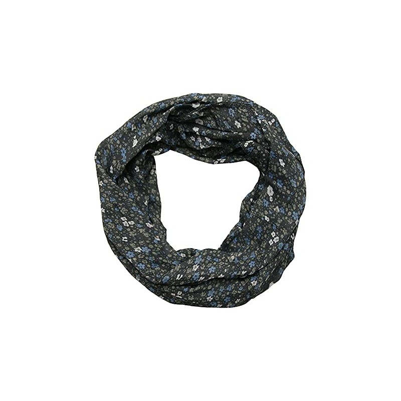 ACC Women's Floral Silk Loop Scarf, F Grey