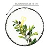 Lashuma Set of 4 Small Dinner Plates Green Olive Ceramic