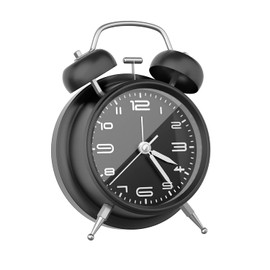 Yumyolk Classic Analogue Alarm Clock with Snooze Function, Vintage Quiet Quartz Movement, Crescendo Alarm, Black