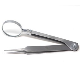 A2Z Scilab Magnifying Tweezers - Splinter Forceps With Magnifier - First Aid - A Type STR