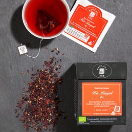 Bio Kir Royal 15 x 3 g, Individually Enveloped, Paulsen Tea Fruit Tea in Pyramid Bag - Organic, Residue Controlled & Certified