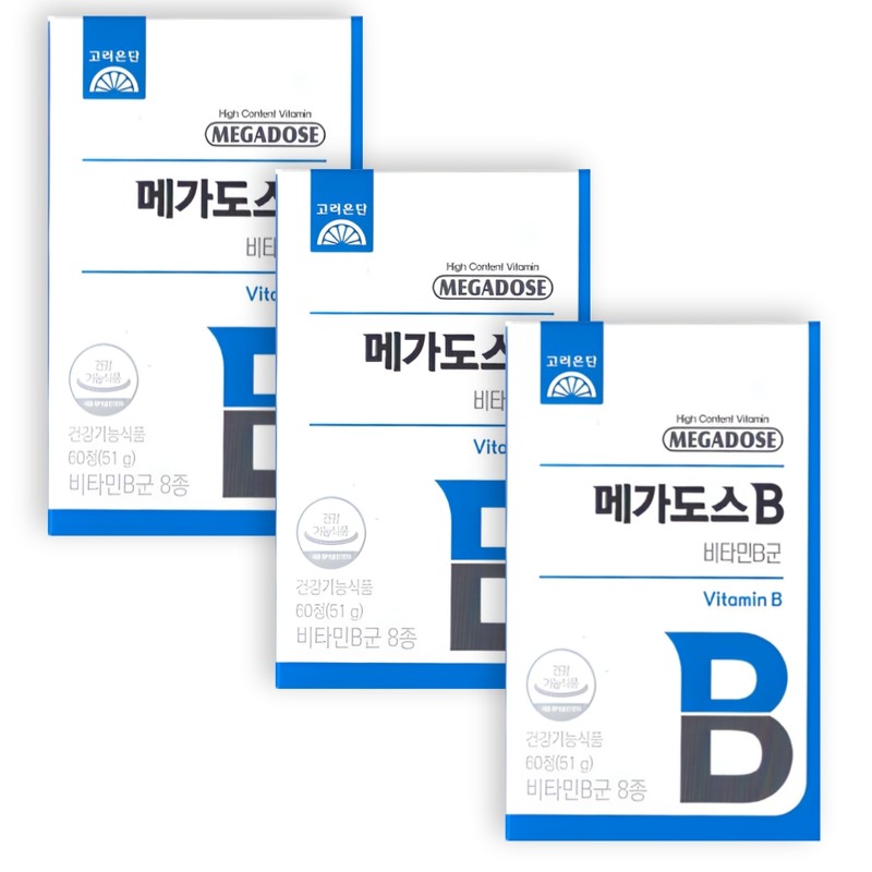 Korea Eundan Megadose B Vitamin B Complex 60 tablets x