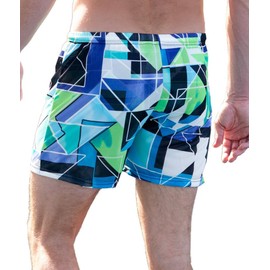 COOLTAN Men's Tan Through Swim Trunks, Topspin, Size Medium