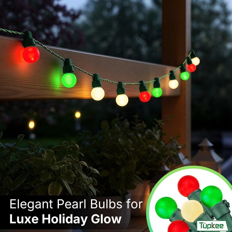 Tupkee Pearlized Glass Mini Globe Lights Set - 70 G15