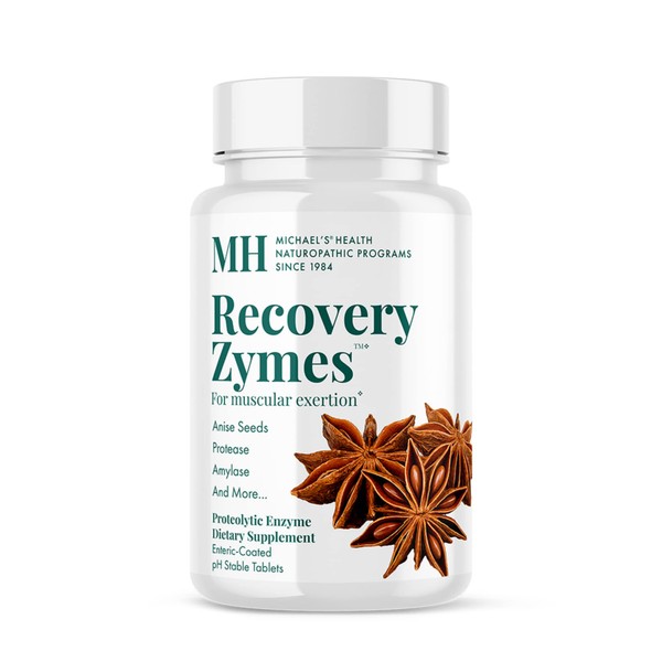 MICHAEL'S Health Naturopathic Programs Recovery Zymes - 90 Enteric Coated pH Stable Tablets - Proteolytic Enzyme Supplement - Supports Natural Inflammatory Response - 15 Servings